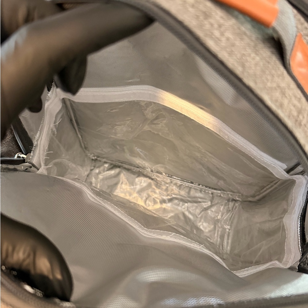 Gray and Brown picnick Backpack - Picture 7 of 11